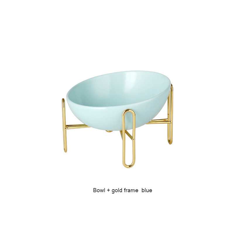 3 Colors Ceramics Dog Cat Food Water Bowl Protection Neck Pet Bowl