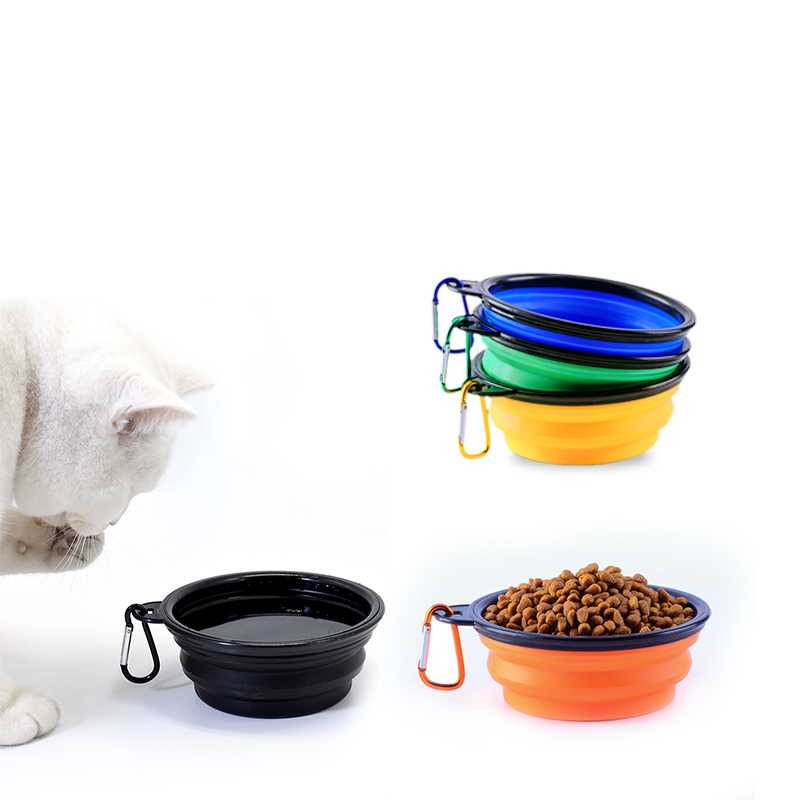 450ml Folding Dog Bowl Folded Dog Bowl Folding Dog Feeders Folded Feeding Tools 450ml Mini Size Small Animals