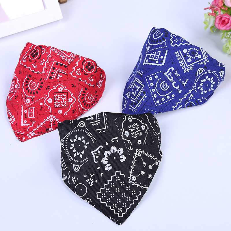 Adjustable Printed Polyester Triangle Collar Pet Dog Bandana Pattern Cotton Pet Dog Triangle Bandana