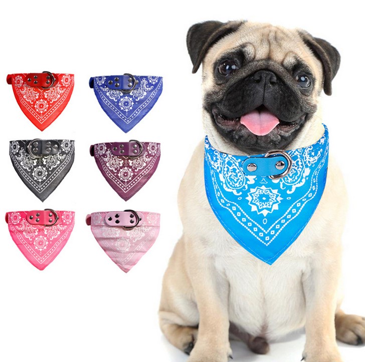 Adjustable Printed Polyester Triangle Collar Pet Dog Bandana Pattern Cotton Pet Dog Triangle Bandana