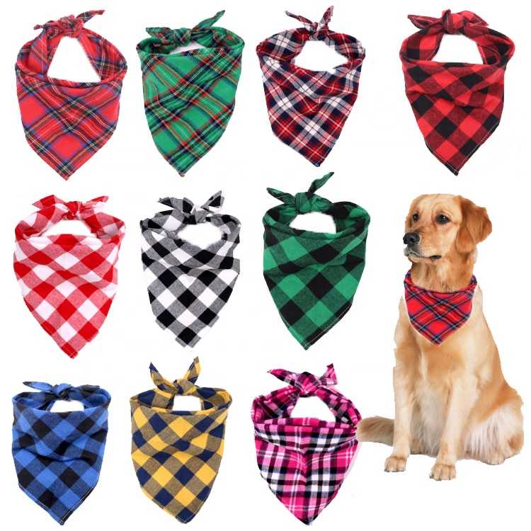 Adjustable Soft Cotton Printing Pet Triangle Scarf Dog Bandana