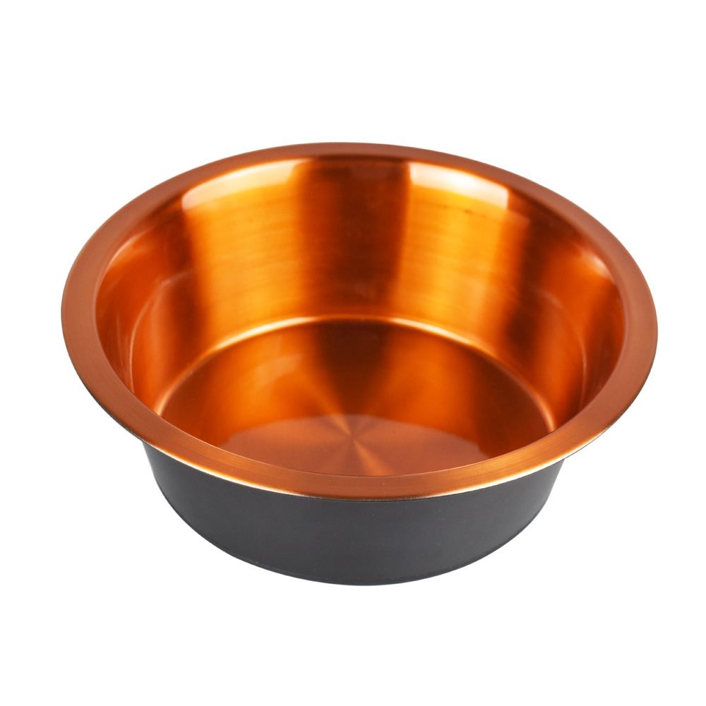 Amazon Best Bronzecoloured Stainless Steel Dog Bowl Pet Bowl Cat Drinking Bowl