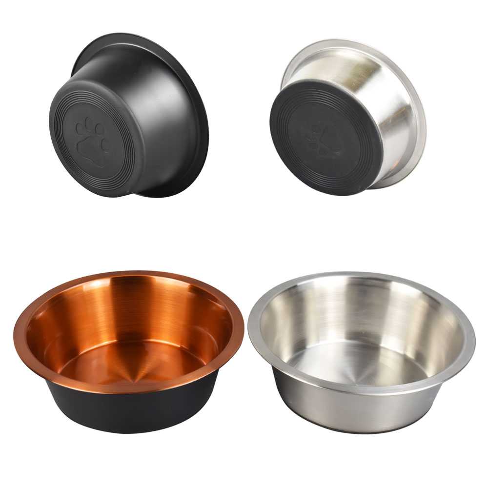 Amazon Best Bronzecoloured Stainless Steel Dog Bowl Pet Bowl Cat Drinking Bowl