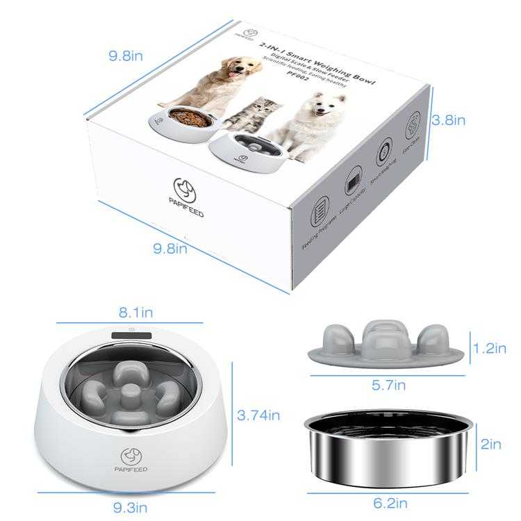 Amazon Best Smart Stainless Steel Weighting Keep Kit Slow Feeder Dog Bowl