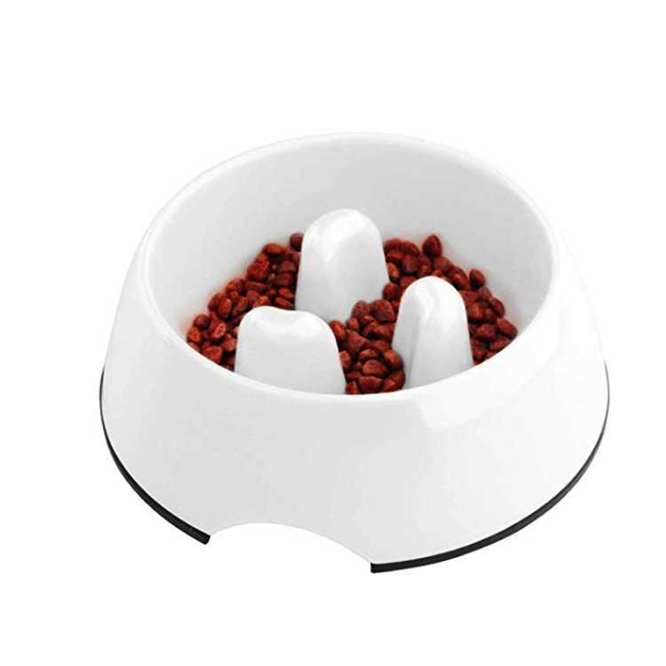 AntiGulping ROUND Pet Dog Food Bowl Slow Feeder Interactive Bloat Stop Pet Bowl Fast Eaters