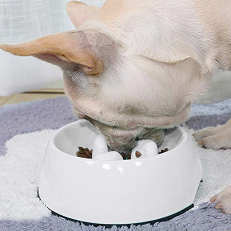 AntiGulping ROUND Pet Dog Food Bowl Slow Feeder Interactive Bloat Stop Pet Bowl Fast Eaters