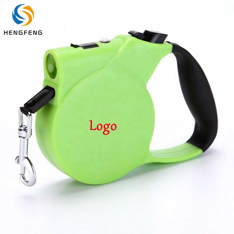 Auto Dog Lead With Light Flash Led Up Pet Rectractable Leash Illuminating Dog Leash With Logo