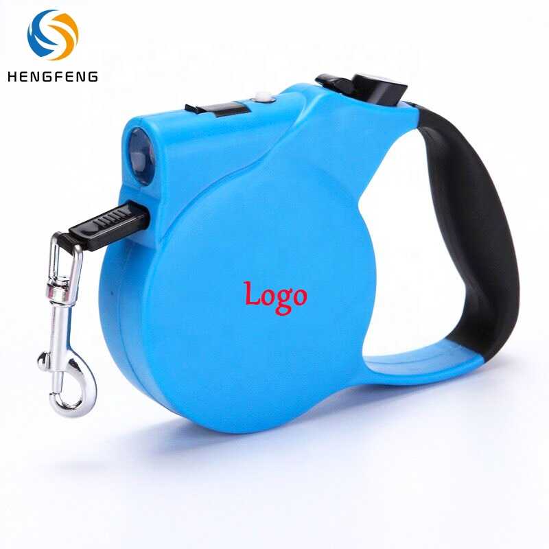 Auto Dog Lead With Light Flash Led Up Pet Rectractable Leash Illuminating Dog Leash With Logo