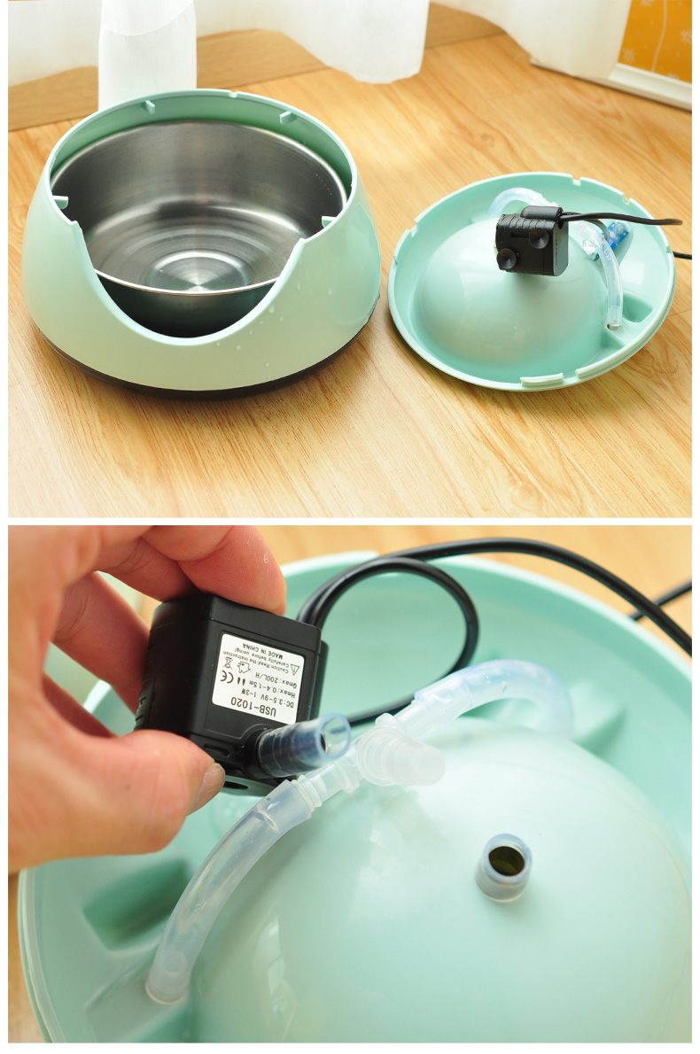 Automatic Luminous USB Electric Dog Water Dispenser Drinking Bowl Pets Water Fountain