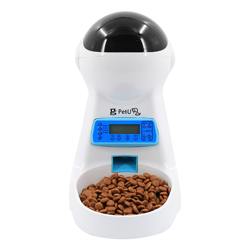 Automatic Pet Feeders Record Stainless Steel Dog Food Bowl Auto Cat LCD Screen Timer Food Dispenser