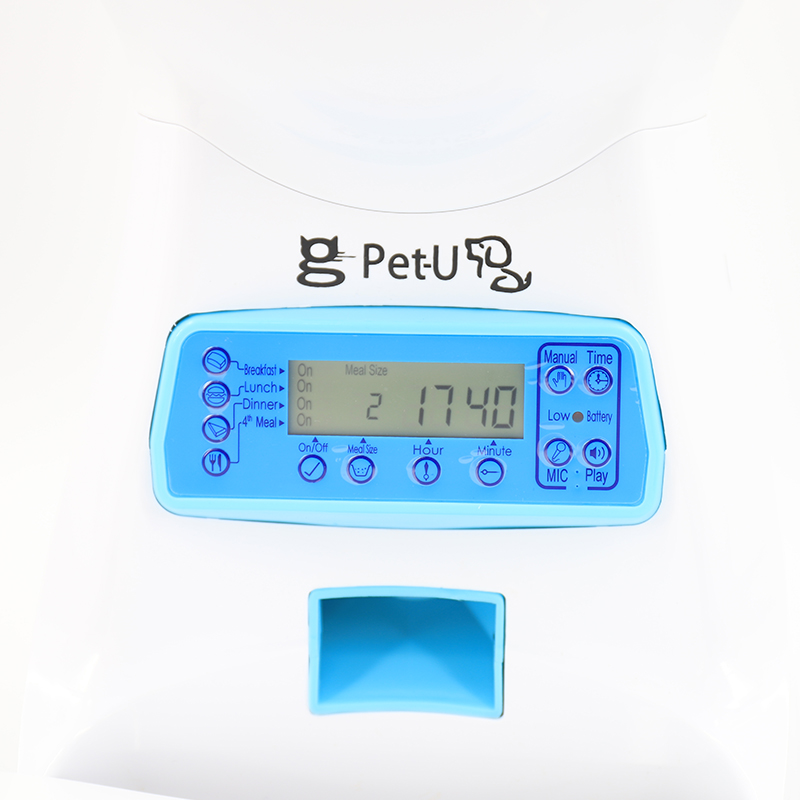 Automatic Pet Feeders Record Stainless Steel Dog Food Bowl Auto Cat LCD Screen Timer Food Dispenser