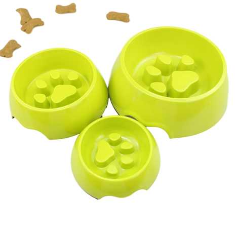 Bone Paw Shaped Melamine Dog Food Bowl Slow Feeding Dog Bowl