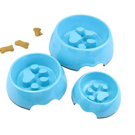 Bone Paw Shaped Melamine Dog Food Bowl Slow Feeding Dog Bowl