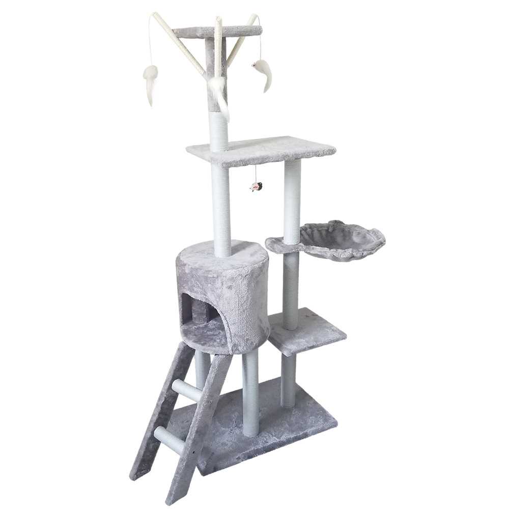 CC Faux Fur Material Interactive Toys Cat Tree Cat Scratcher Or Cat Climber