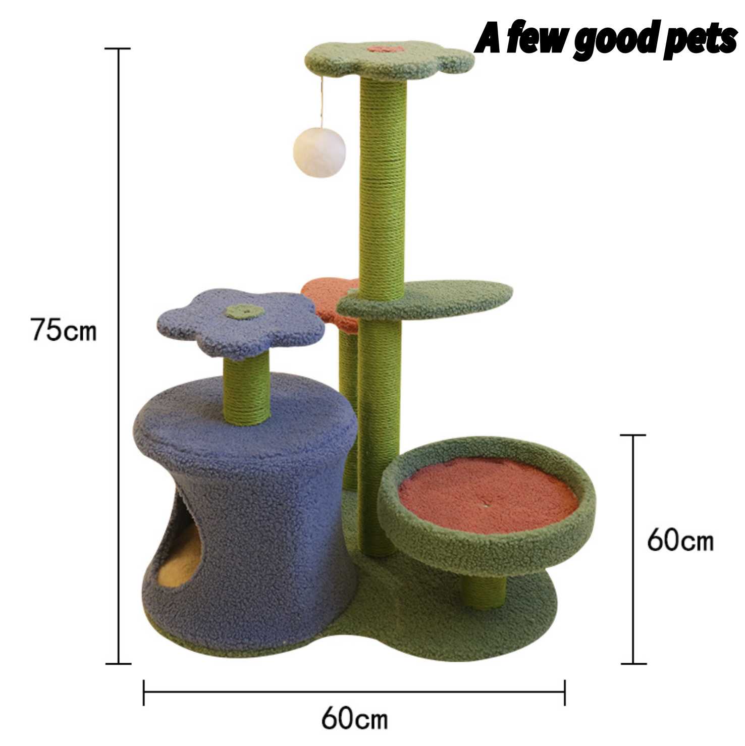 Cactus Flower Stable Strong Cat Climbing Frame Scratching Tree Pet Jumping Platform