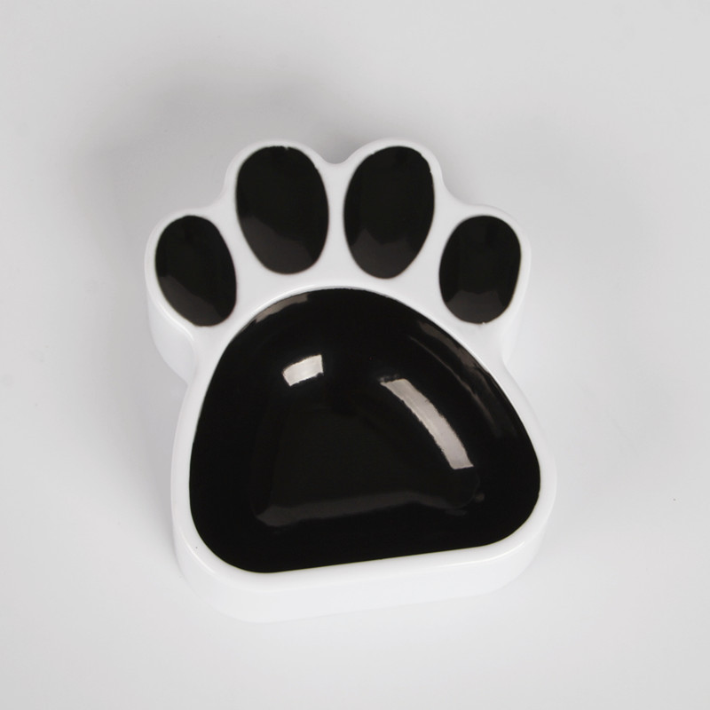 Cartoon Cat Paw Pet Water Bowl Plastic Cat Food Bowl Dog Food Pet Bowl Feeder