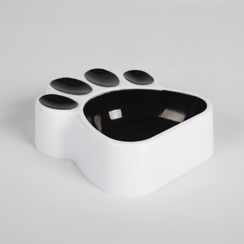 Cartoon Cat Paw Pet Water Bowl Plastic Cat Food Bowl Dog Food Pet Bowl Feeder