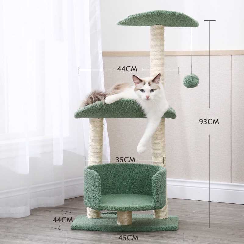 Cat House Interactive Toys Cat Tree Tower Pet Sisal Scratching Post Cat Scratcher Tree