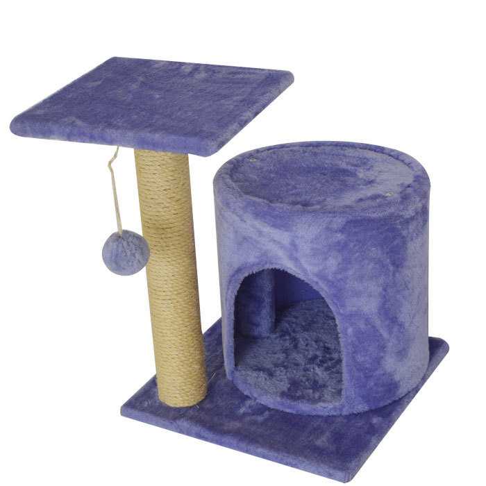 Cat Play Climb Sleep Tree Plush Wooden Material Castle Pet Accessory Cat Scratcher