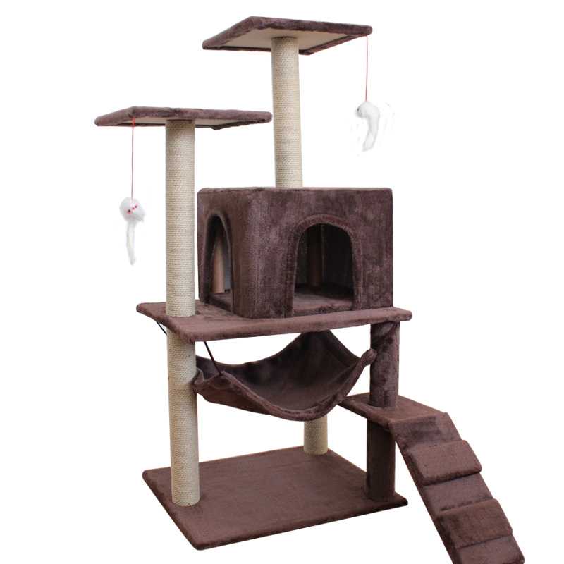 Cat Tree Tree Tree Sisal Suitable Climbing Scratch Pet Scratcher Natural Wood Stro