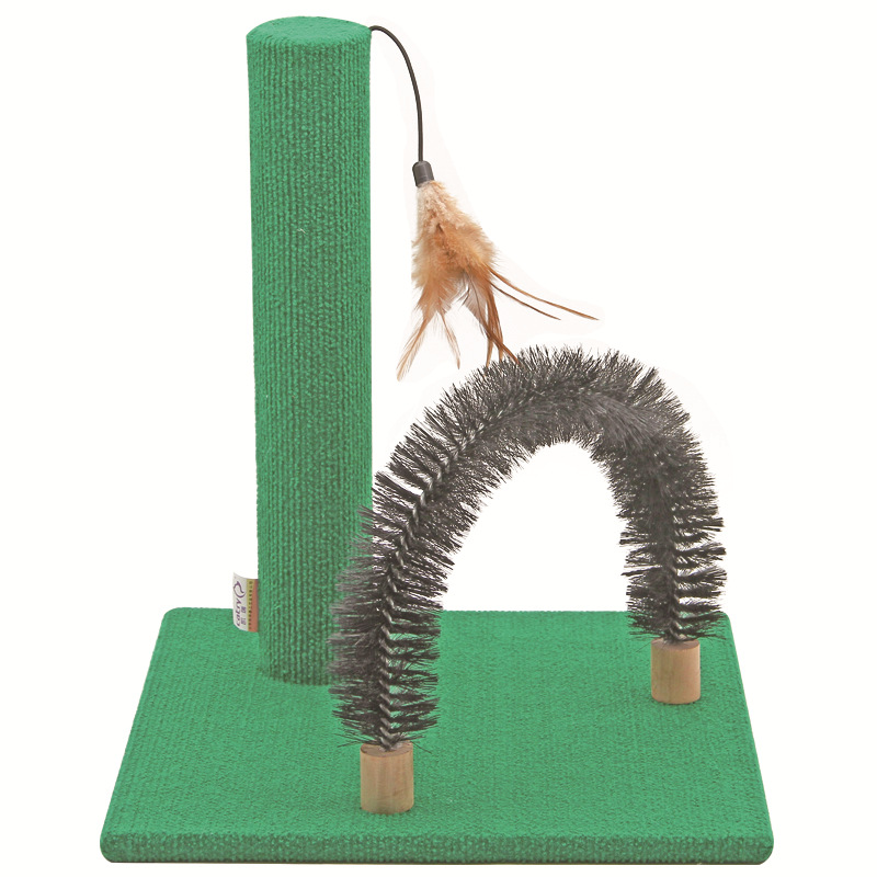 Cat Tree With Natural Sisal Scratching Posts Teasing Toy Kitten