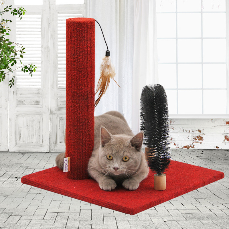 Cat Tree With Natural Sisal Scratching Posts Teasing Toy Kitten