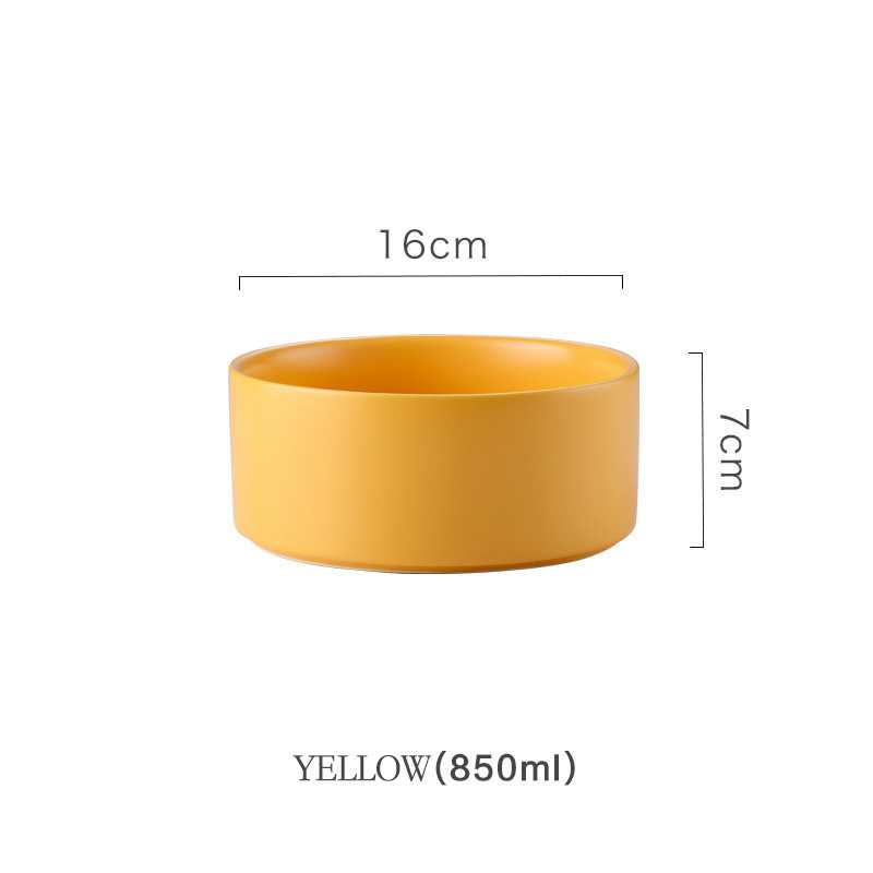 Ceramic Material Simple Large Capacity Pet Dog Bowl