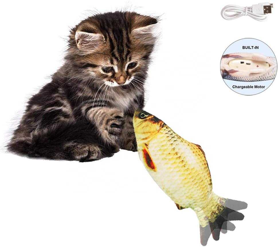 Chew Electric Wagging Cat Bite Fish Eco Friendly Pet Toy