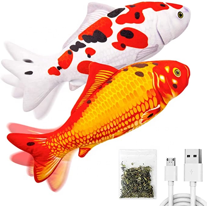 Chew Electric Wagging Cat Bite Fish Eco Friendly Pet Toy
