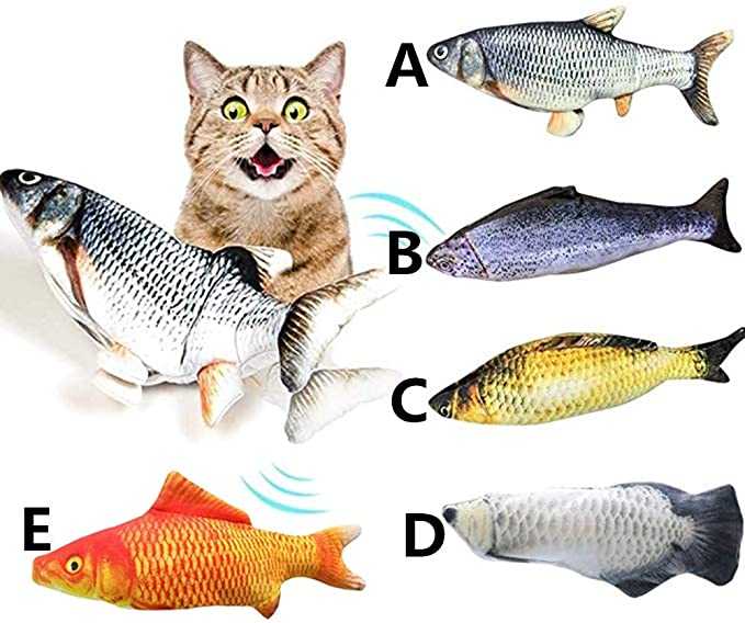 Chew Electric Wagging Cat Bite Fish Eco Friendly Pet Toy