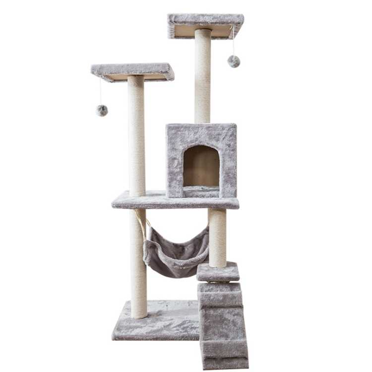 Christmas Wood Large House Furniture Weaved Basket Climbing Cat Tower Tree