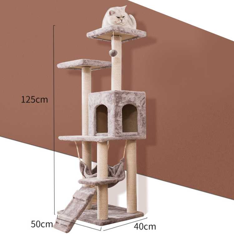 Christmas Wood Large House Furniture Weaved Basket Climbing Cat Tower Tree