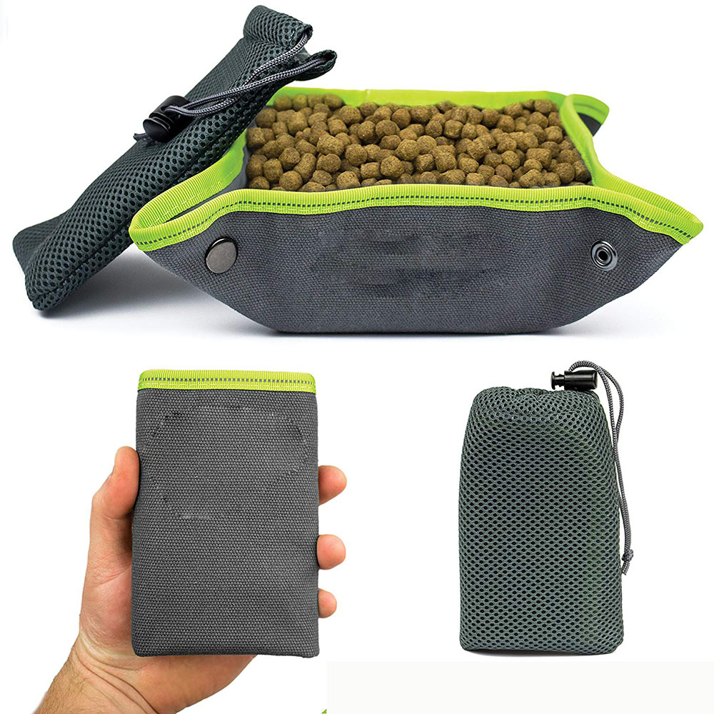 Collapsible Canvas Portable Easy Travel Foldable Pocket Size Running Walking Hiking Camping Dog Bowls