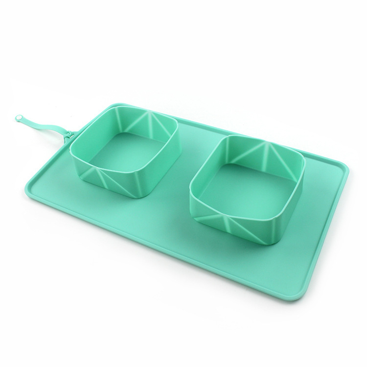 Collapsible Foldable Dog Bowl Food Grade Silicone No Spill NonSkid Feeder Bowl Pet Food Water Feeding Portable Campin Bowl