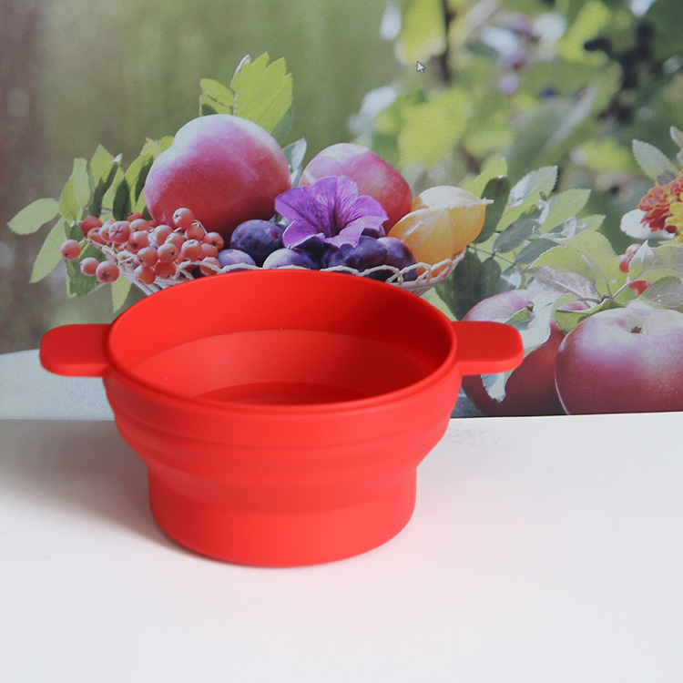 Collapsible Simple Silicone Pet Food Bowl Custom Silicone Travel Dog Bowl