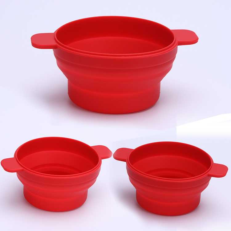 Collapsible Simple Silicone Pet Food Bowl Custom Silicone Travel Dog Bowl