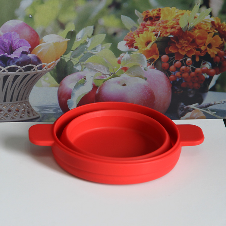 Collapsible Simple Silicone Pet Food Bowl Custom Silicone Travel Dog Bowl