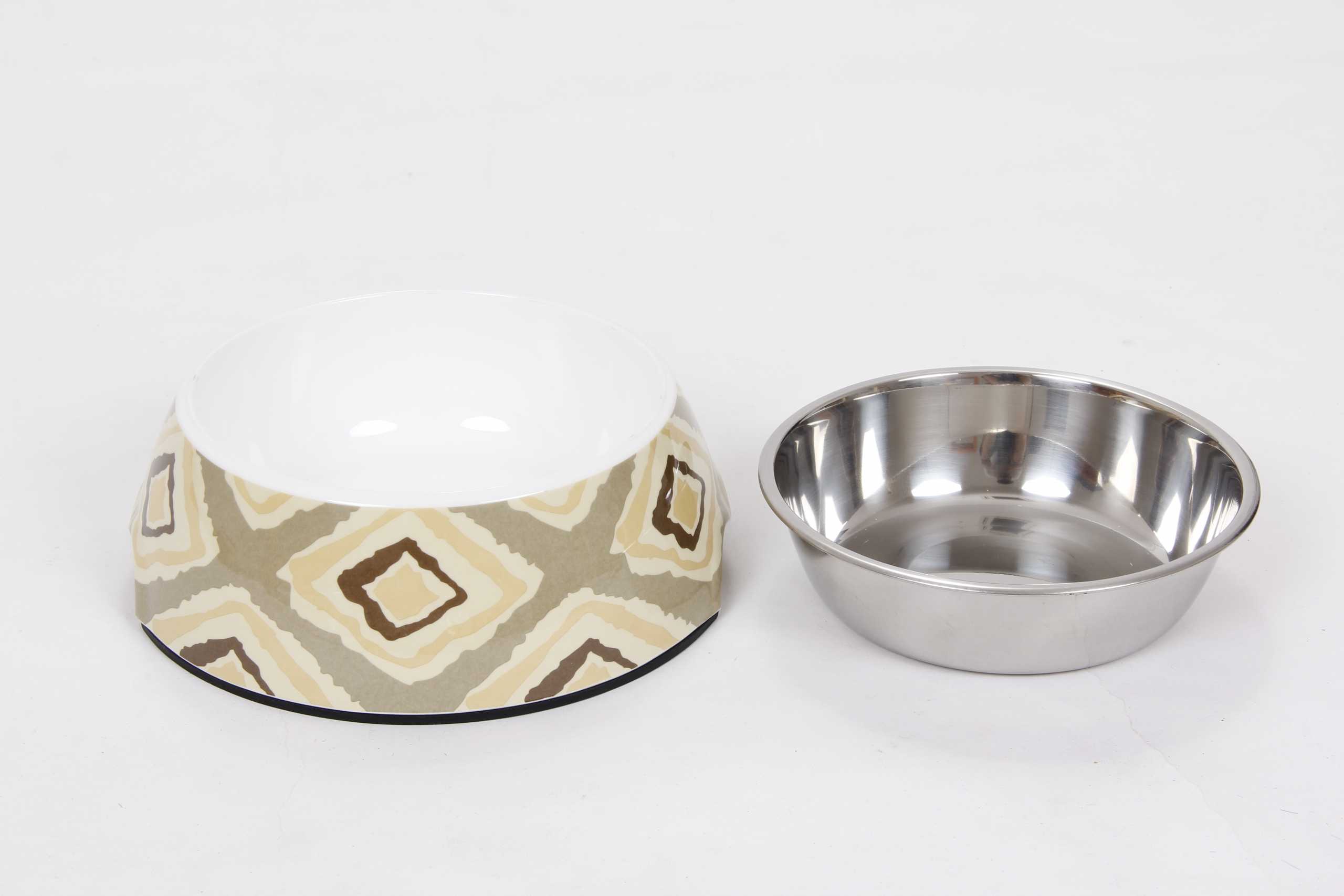 Colors Food Water Melamine Stainless Steel Dog Printed Bowl Pet Food Feeding Dishes