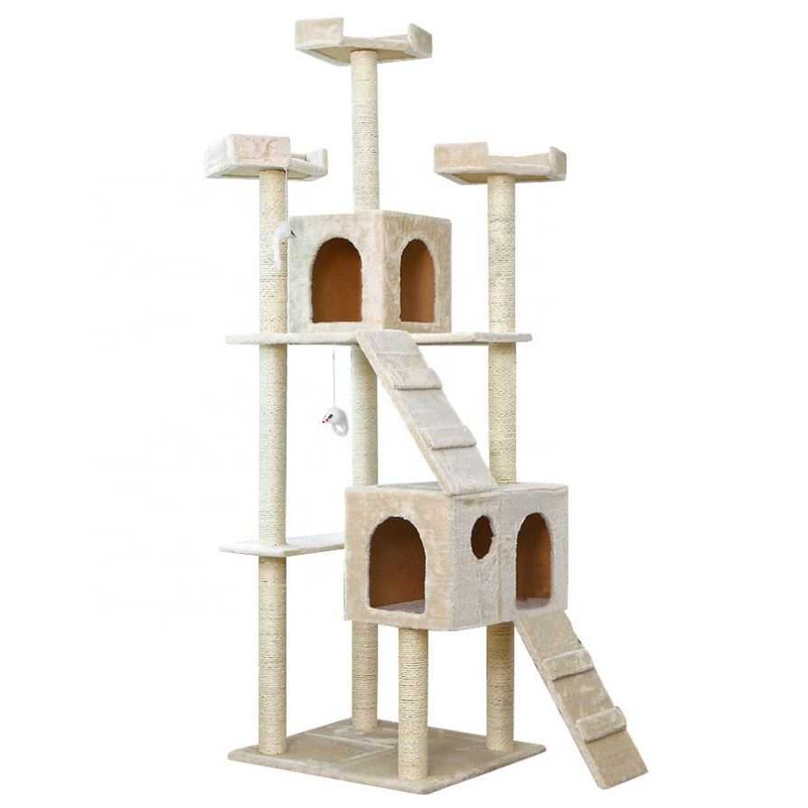 Competitive Trendy Jumping Litter Huge Condo House Big Sisal Cat Tree