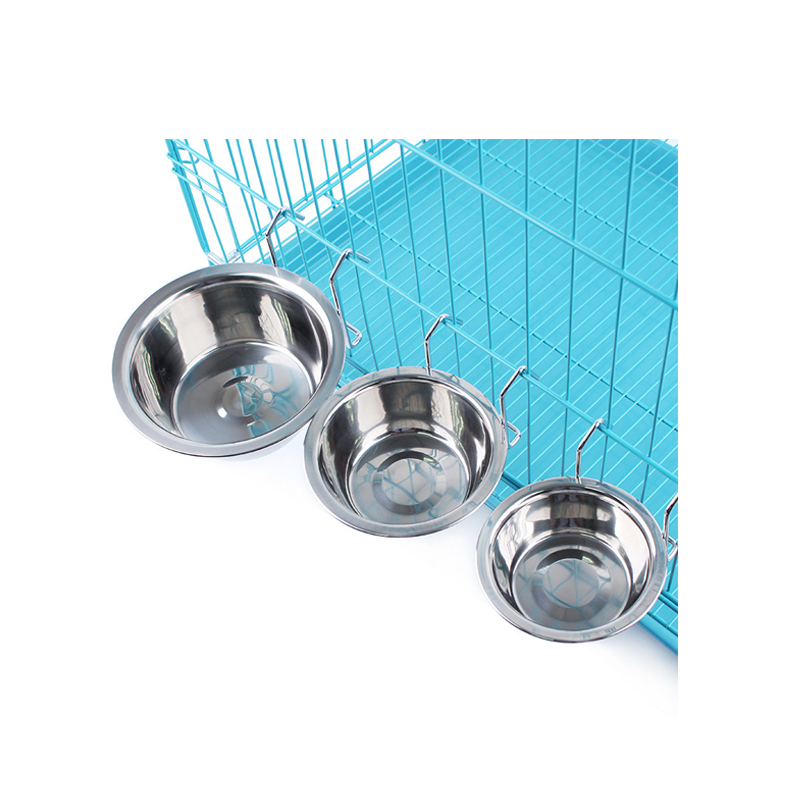 Coop Cup Hanging Crate Cages Food Water Dog Bowl Stainless Steel Pet Bowls Feeders Ecofriendly Rounded Stocked