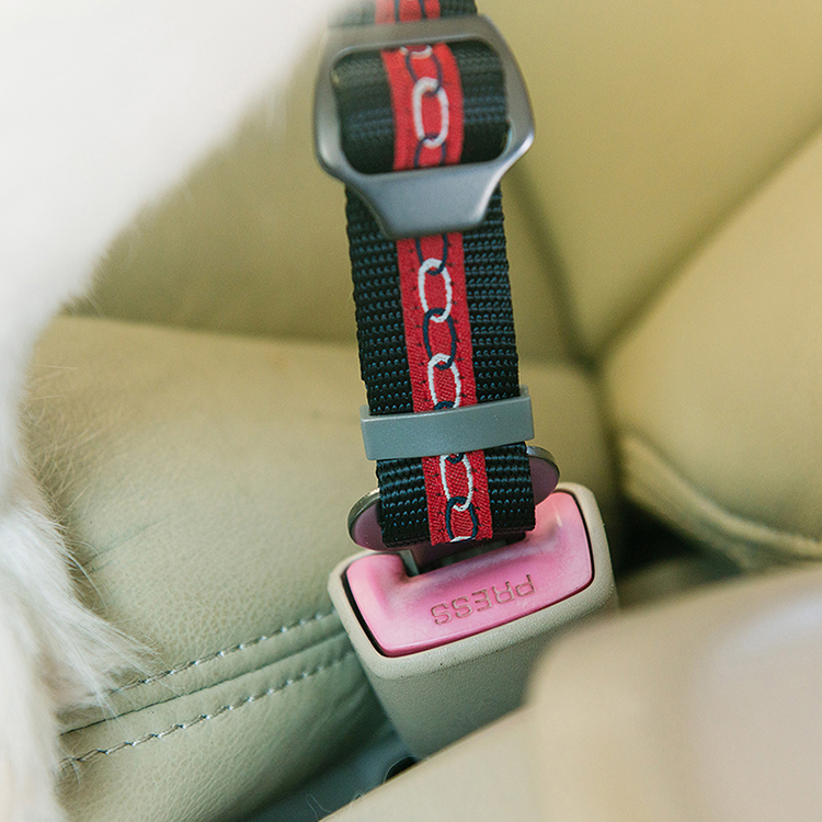 Custom Adjustable Retractable Protect 2 Buckles Nylon Travel Car Pet Safety Belt