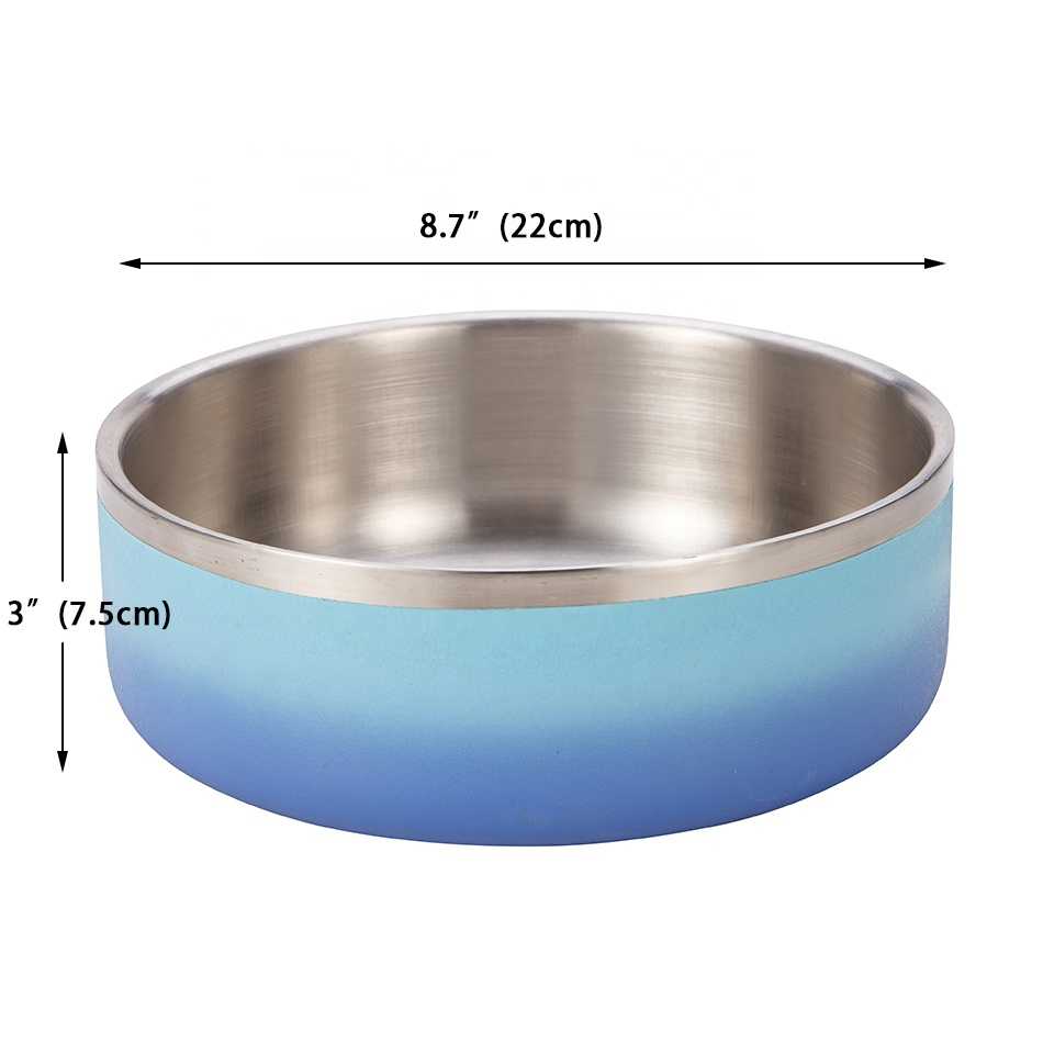 Custom Colors Pet Bowl Stainless Steel Dog Feeder Cat Food Bowls Dogs Pet