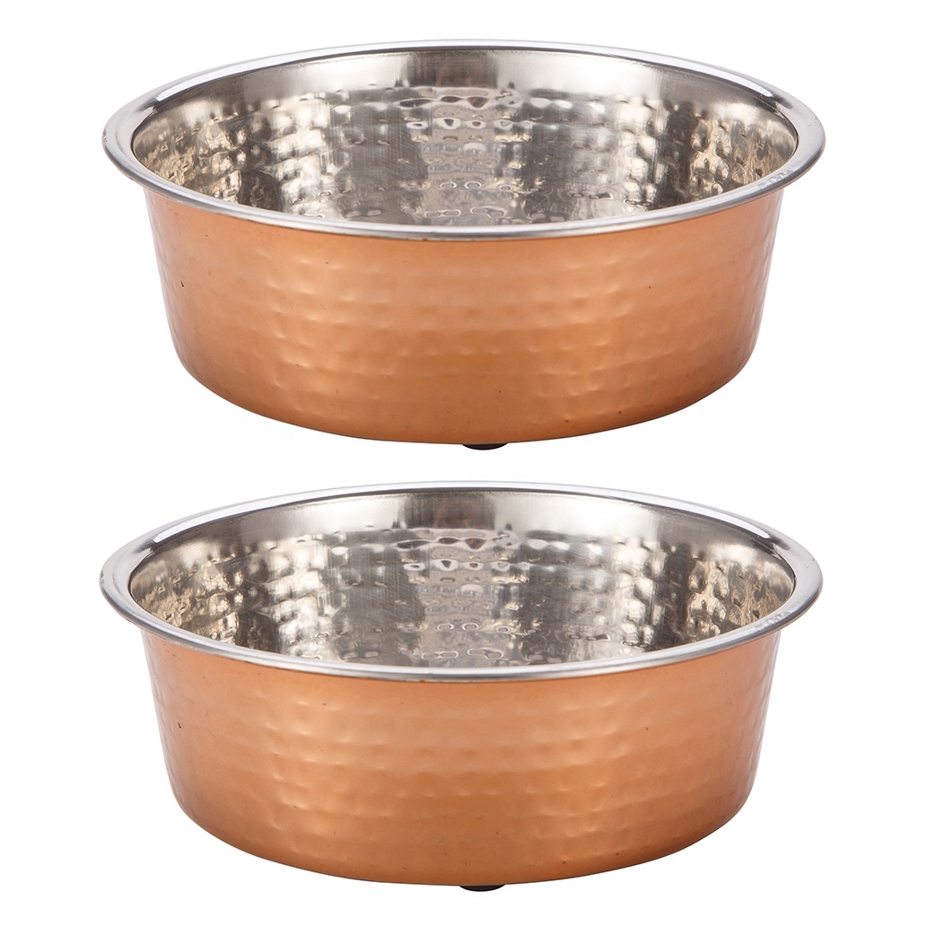 Custom Dog Bowl Stainless Steel Crystal Copper Pet Bowl Prices