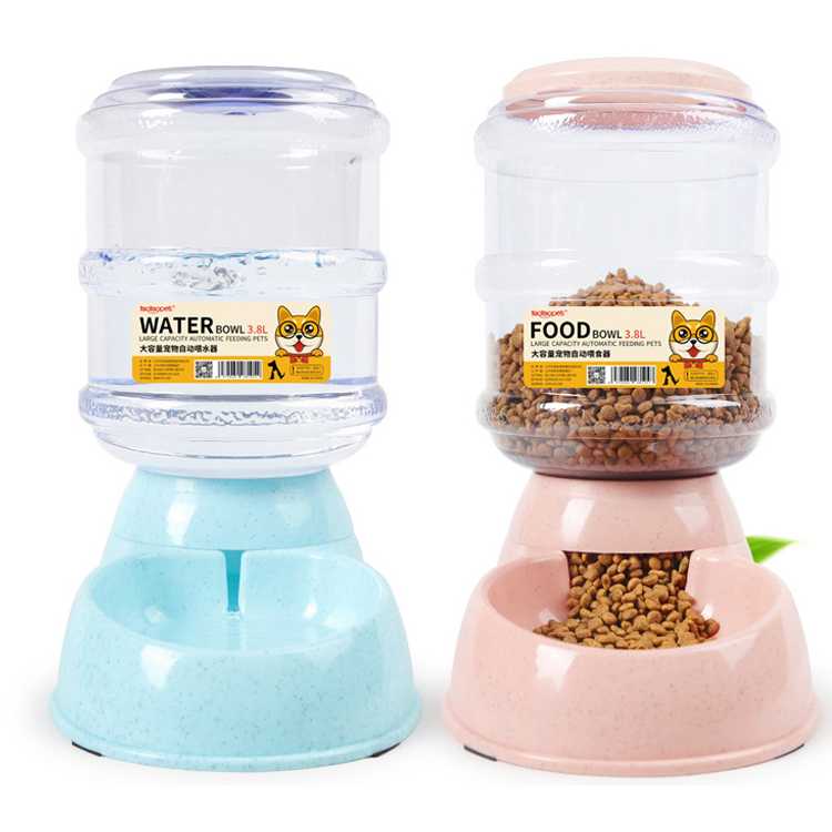 Custom Logo Non Slip Cat Dog Automatic Gravity Pet Water Bowl  premium Automatic Pet Feeder Bowl