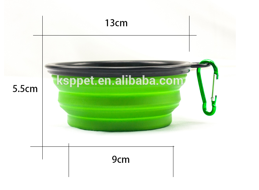 Custom Pattern Logo Bpa Collapsible 350ml Pet Bowl Dog Cat Foldable Travel Bowls