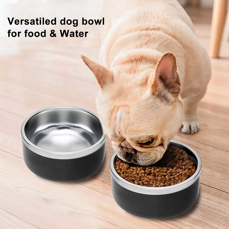 Customize Double Walled Vacuum Insulation Stainless Steel 32oz 64oz Dog Cat Pet Bowls Large Dogs Clearance