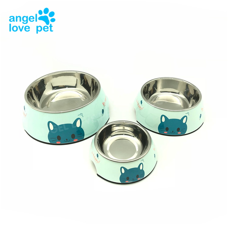 Customized Three Size Stainless Steel Dog Melamine Dog Bowl Custom Pet Bowl