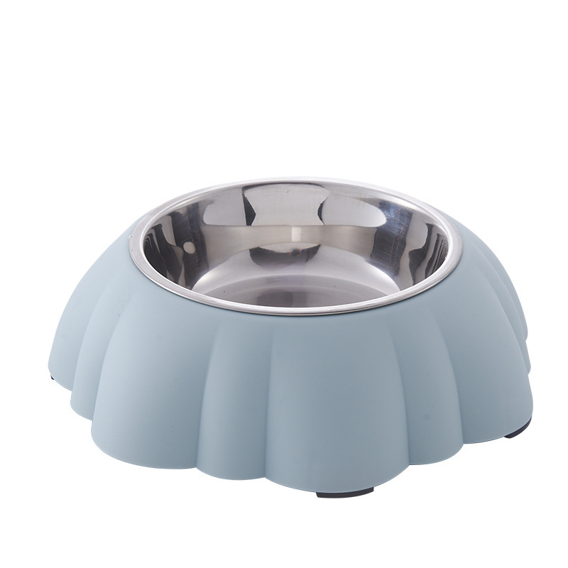 Cute Stainless Steel Dog Bowl Removable Food Pet Bowl Feeder With Bolt Holder