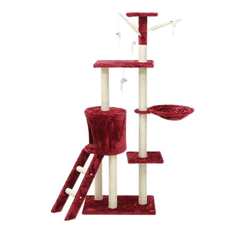 Diy Large Pet Cat Activity House Tower Condo Sisal Wooden Scratching Cat Tree