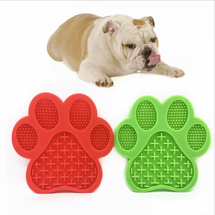 Dog Bowl Slow Feeder Customized Silicone Paw Bath Dog Licking Pad Pet Bowls Feeders Dogs Nad Cats Eating Slow